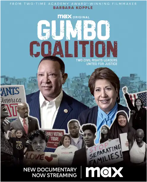Poster promoting the Max Original documentary "Gumbo Coalition," now streaming.