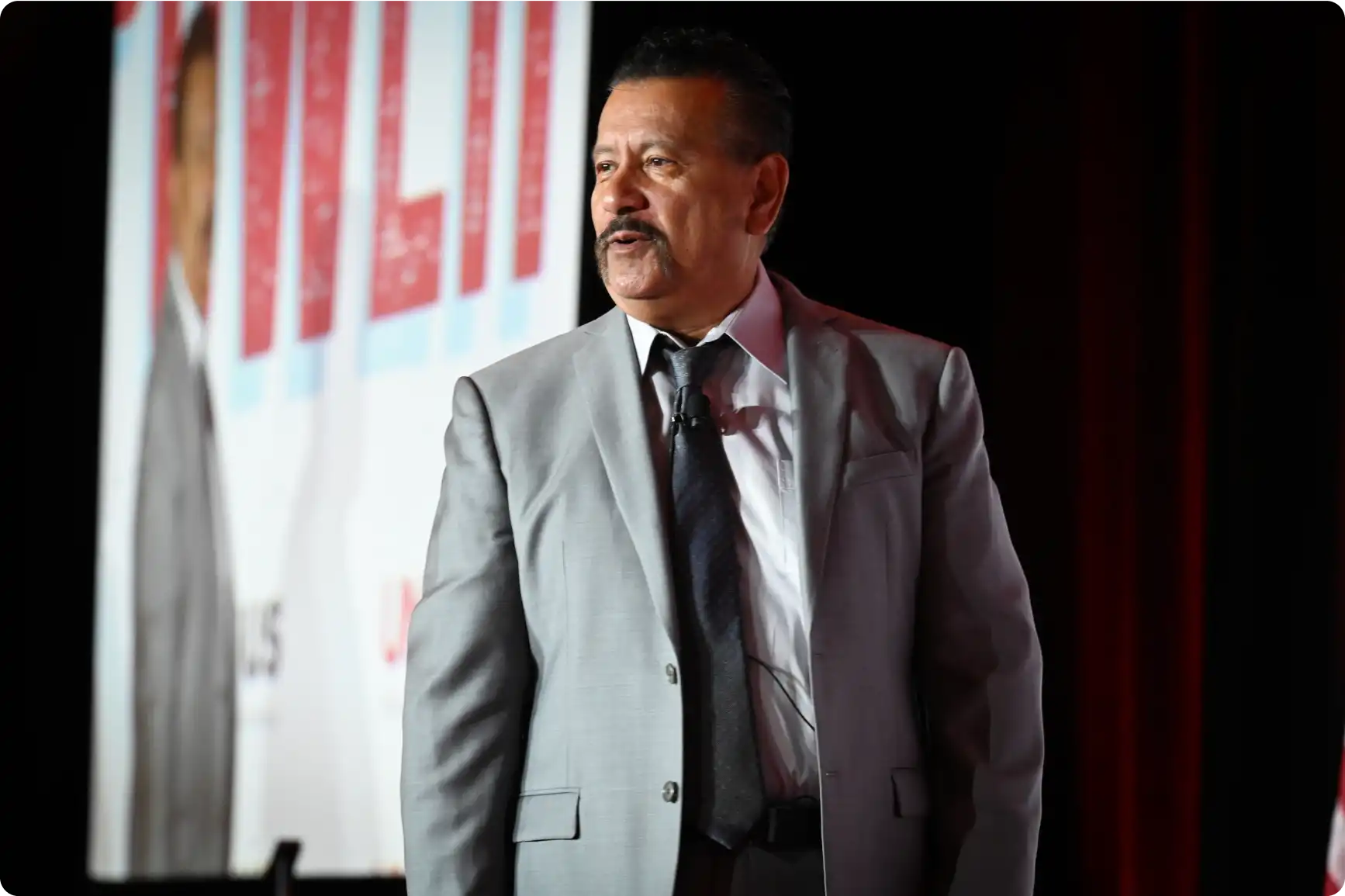 Richard Montañez, the real-life inspiration for the movie 'Flamin' Hot,'' speaks at the UnidosUS Annual Conference in Chicago, IL.